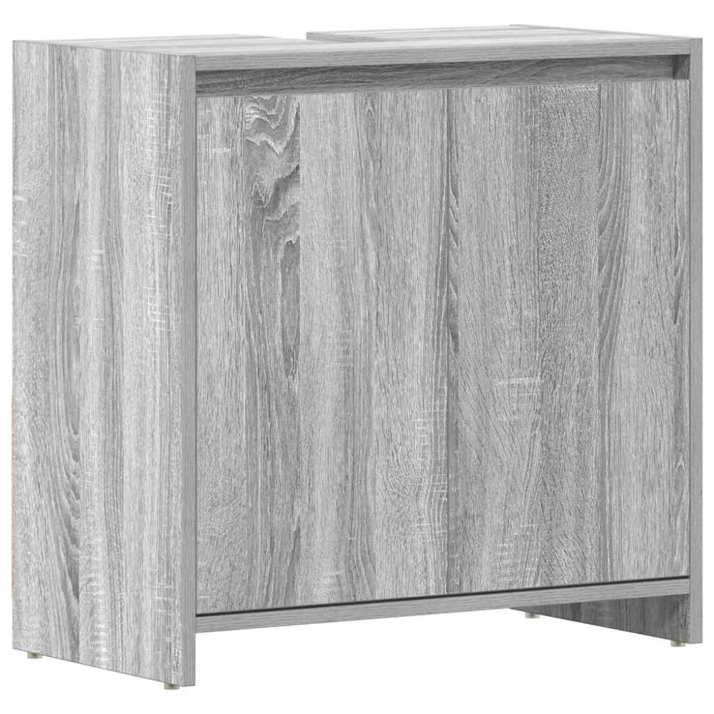 vidaXL Ντουλάπι Μπάνιου Γκρι Sonoma 60x33x61 εκ. Επεξεργασμένο Ξύλο