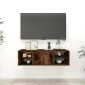 vidaXL Ραφιέρα Τοίχου Καπνιστή Δρυς 102x30x29 εκ. Επεξεργασμένο Ξύλο