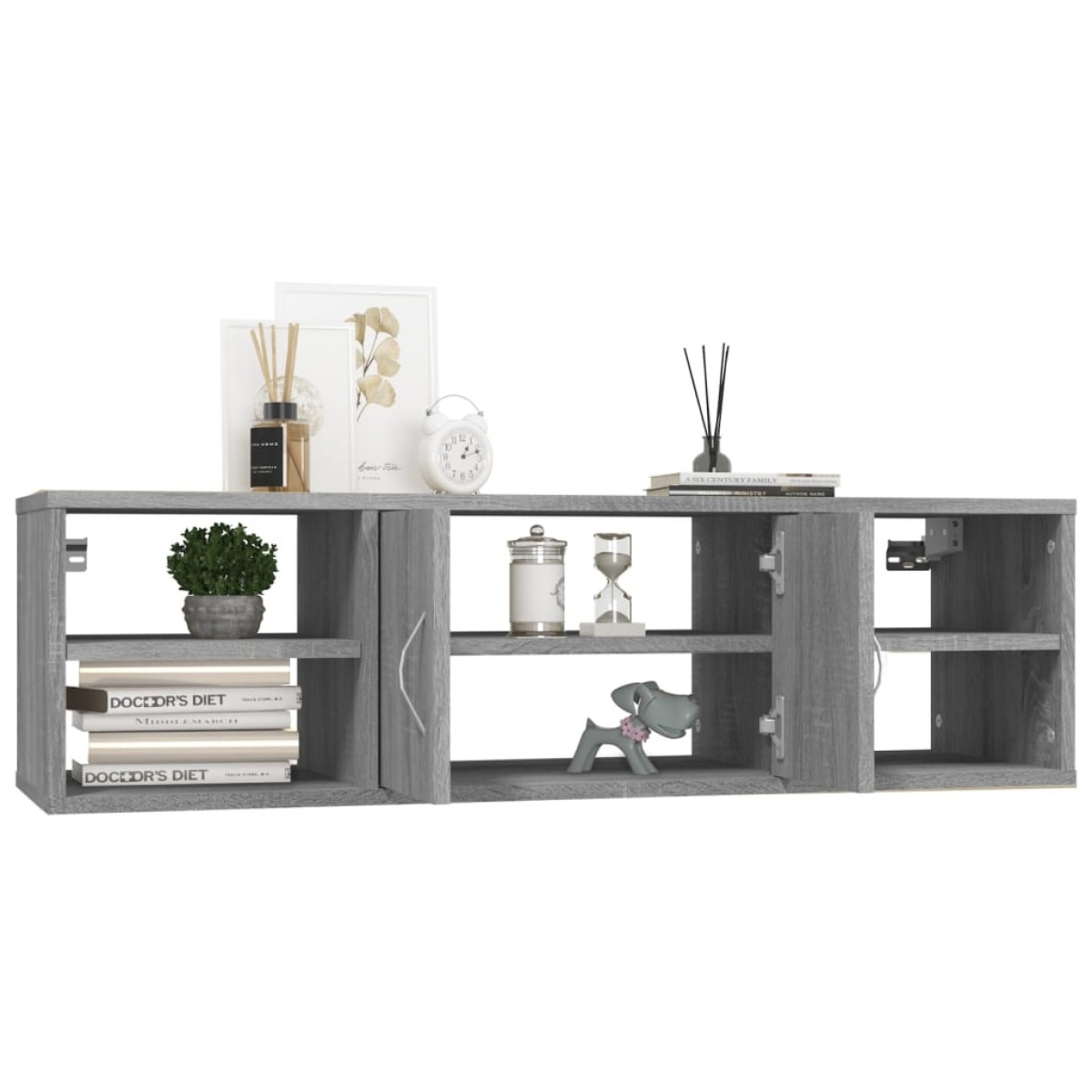 vidaXL Ραφιέρα Τοίχου Γκρι Sonoma 102x30x29 εκ. Επεξεργασμένο Ξύλο