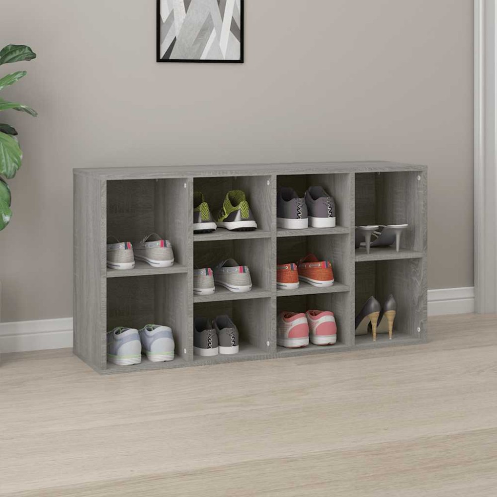 vidaXL Παπουτσοθήκη Γκρι Sonoma 103x30x55 εκ. από Επεξεργασμένο Ξύλο