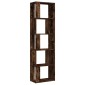 vidaXL Βιβλιοθήκη Καπνιστή Δρυς 45 x 24 x 160 εκ. Επεξεργασμένο Ξύλο