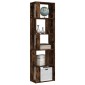 vidaXL Βιβλιοθήκη Καπνιστή Δρυς 45 x 24 x 160 εκ. Επεξεργασμένο Ξύλο