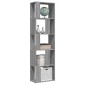 vidaXL Βιβλιοθήκη Γκρι Sonoma 45 x 24 x 160 εκ. από Επεξεργασμένο Ξύλο