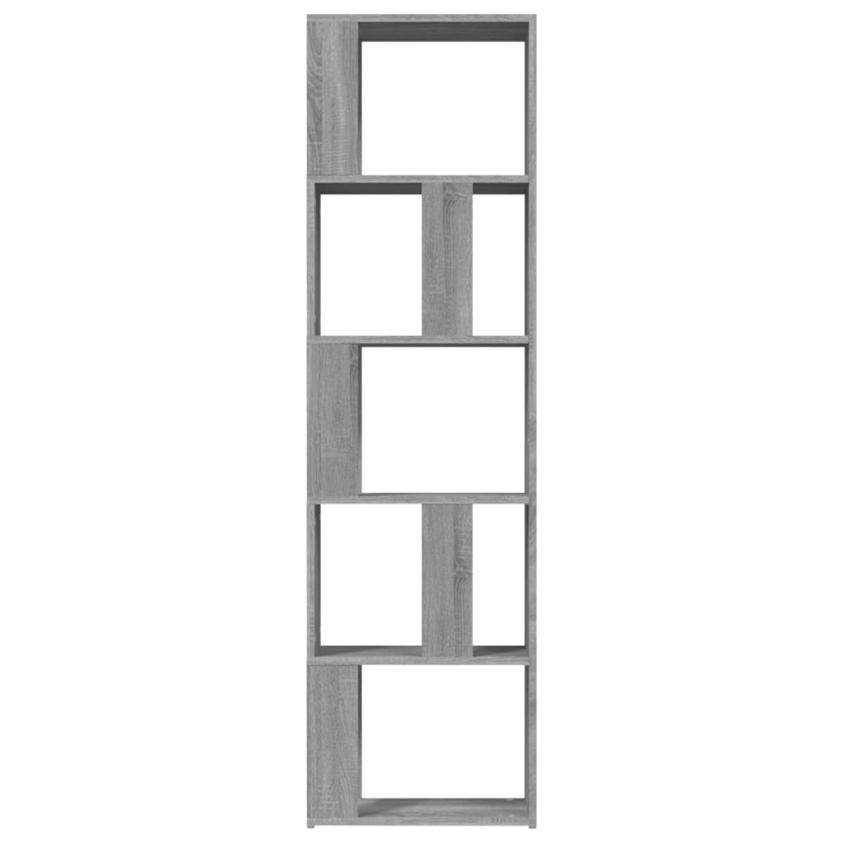 vidaXL Βιβλιοθήκη Γκρι Sonoma 45 x 24 x 160 εκ. από Επεξεργασμένο Ξύλο