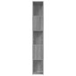 vidaXL Βιβλιοθήκη Γκρι Sonoma 45 x 24 x 160 εκ. από Επεξεργασμένο Ξύλο