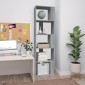 vidaXL Βιβλιοθήκη Γκρι Sonoma 45 x 24 x 160 εκ. από Επεξεργασμένο Ξύλο