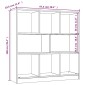 vidaXL Βιβλιοθήκη Καπνιστή Δρυς 97,5x29,5x100 εκ. Επεξεργασμένο Ξύλο