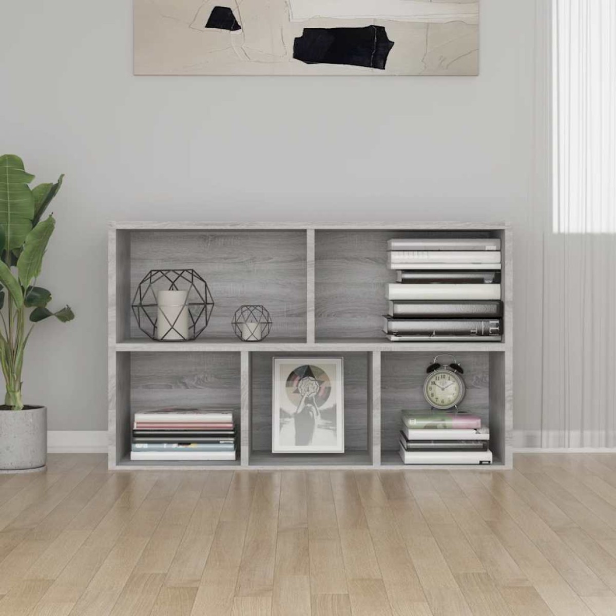 vidaXL Βιβλιοθήκη/Βοηθητικό Ντουλάπι Γκρι Sonoma 50x25x80 εκ Επεξ Ξύλο