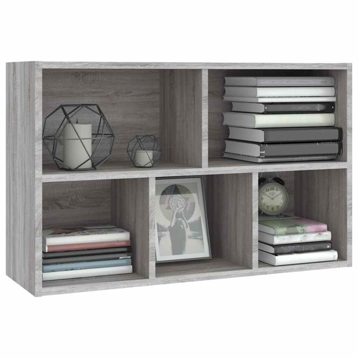 vidaXL Βιβλιοθήκη/Βοηθητικό Ντουλάπι Γκρι Sonoma 50x25x80 εκ Επεξ Ξύλο