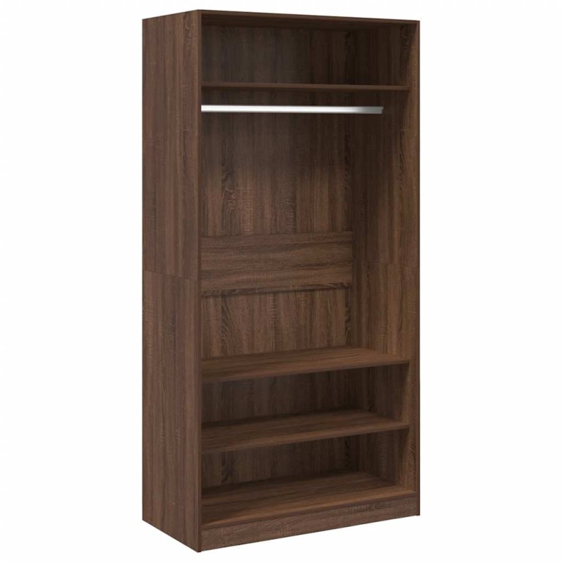 vidaXL Ντουλάπα Καφέ Δρυς 100x50x200 εκ. από Επεξεργασμένο Ξύλο