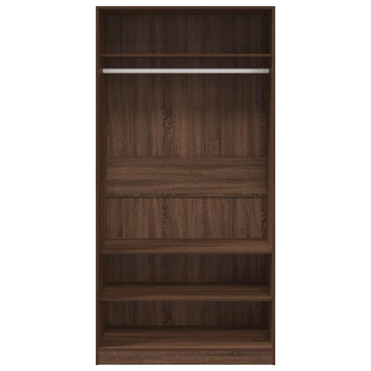 vidaXL Ντουλάπα Καφέ Δρυς 100x50x200 εκ. από Επεξεργασμένο Ξύλο