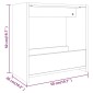 vidaXL Βοηθητικό Τραπέζι Καπνιστή Δρυς 50x26x50 εκ. Επεξεργασμένο Ξύλο