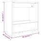 vidaXL Βοηθητικό Τραπέζι Γκρι Sonoma 50x26x50 εκ. Επεξεργασμένο Ξύλο