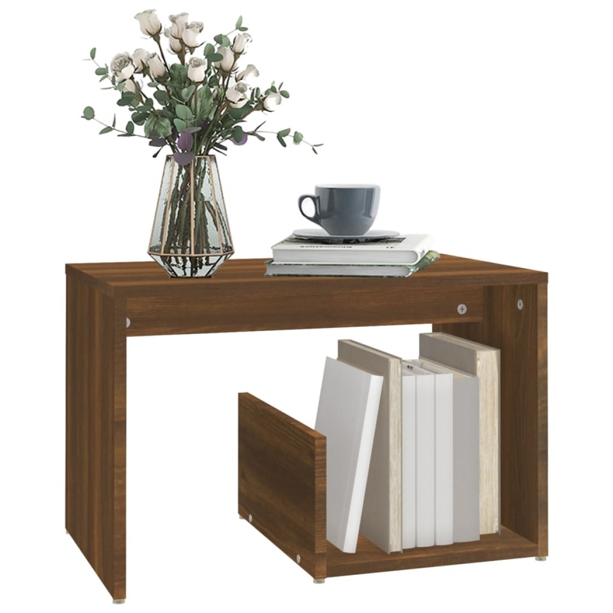 vidaXL Βοηθητικό Τραπέζι Καφέ Δρυς 59x36x38 εκ. Επεξεργασμένο Ξύλο