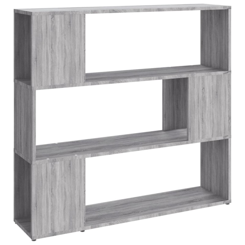 vidaXL Βιβλιοθήκη/Διαχωριστικό Χώρου Γκρι Sonoma 100 x 24 x 94 εκ.