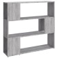 vidaXL Βιβλιοθήκη/Διαχωριστικό Χώρου Γκρι Sonoma 100 x 24 x 94 εκ.