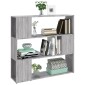 vidaXL Βιβλιοθήκη/Διαχωριστικό Χώρου Γκρι Sonoma 100 x 24 x 94 εκ.