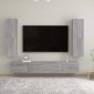 vidaXL Έπιπλο Τηλεόρασης Επιτοίχιο Γκρι Sonoma 30,5 x 30 x 110 εκ.