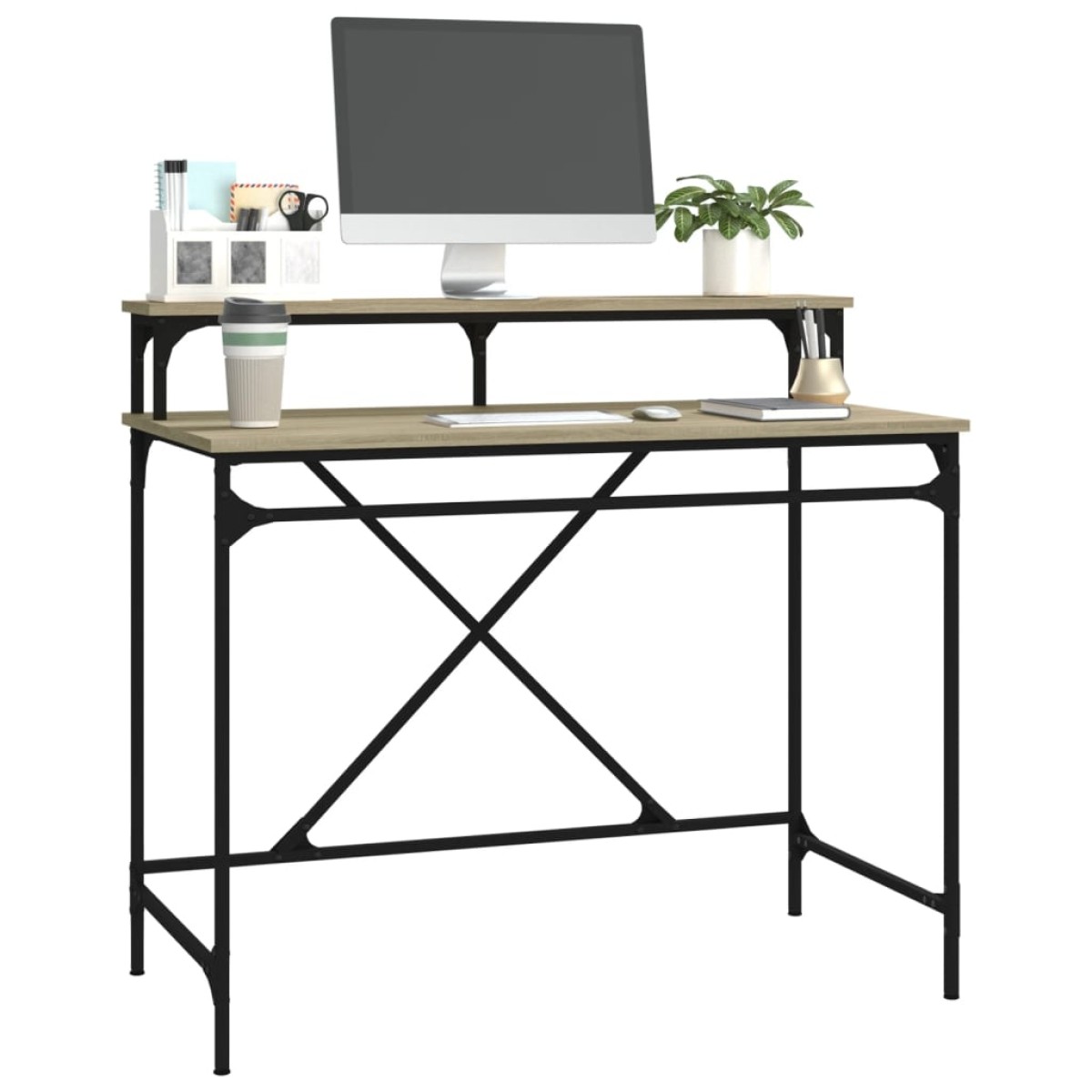 vidaXL Γραφείο Sonoma Δρυς 100x50x90 εκ. από Επεξεργασμένο Ξύλο