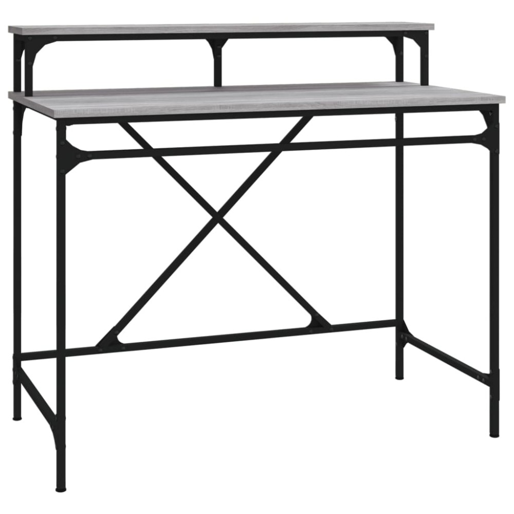 vidaXL Γραφείο Γκρι Sonoma 100x50x90 εκ. από Επεξεργασμένο Ξύλο