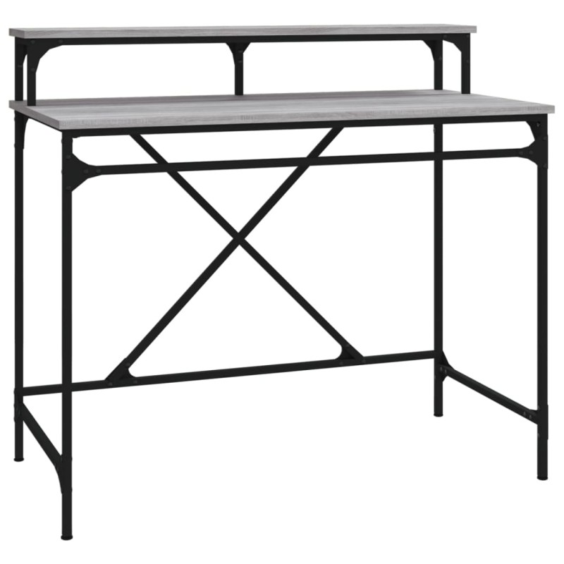 vidaXL Γραφείο Γκρι Sonoma 100x50x90 εκ. από Επεξεργασμένο Ξύλο