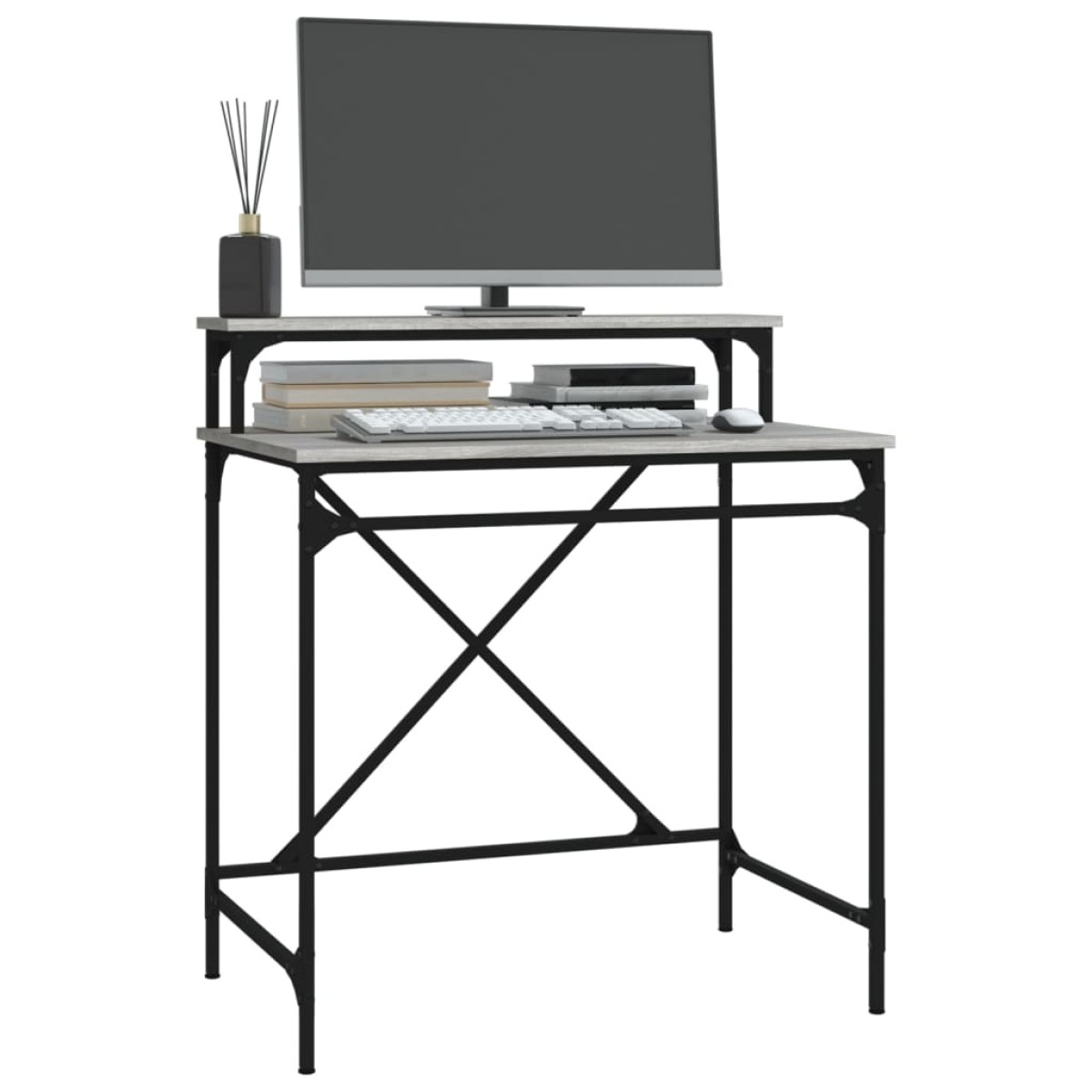 vidaXL Γραφείο Γκρι Sonoma 80x50x90 εκ. από Επεξεργασμένο Ξύλο