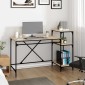 vidaXL Γραφείο με Ράφια Sonoma Δρυς 135x50x90 εκ. Επεξ. Ξύλο/Σίδηρος