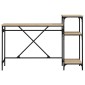 vidaXL Γραφείο με Ράφια Sonoma Δρυς 135x50x90 εκ. Επεξ. Ξύλο/Σίδηρος