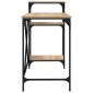 vidaXL Γραφείο με Ράφια Sonoma Δρυς 135x50x90 εκ. Επεξ. Ξύλο/Σίδηρος