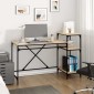 vidaXL Γραφείο με Ράφια Sonoma Δρυς 135x50x90 εκ. Επεξ. Ξύλο/Σίδηρος