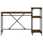 vidaXL Γραφείο με Ράφια Καπνιστή Δρυς 135x50x90 εκ. Επεξ. Ξύλο/Σίδηρος