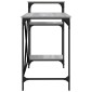vidaXL Γραφείο με Ράφια Γκρι Sonoma 135x50x90 εκ. Επεξ. Ξύλο/Σίδηρος