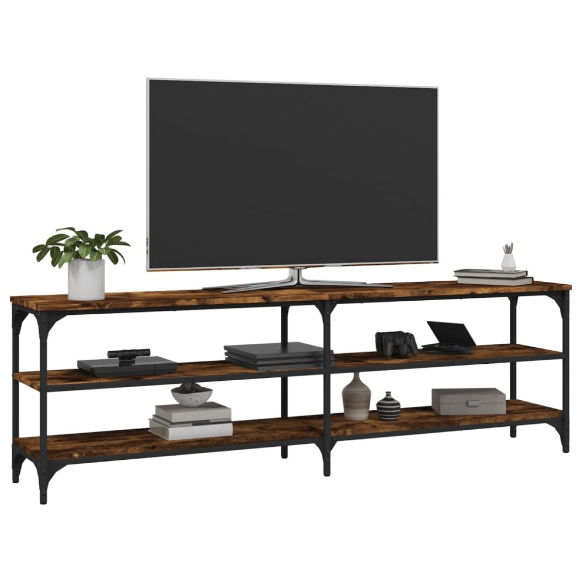 vidaXL Έπιπλο Τηλεόρασης Καπνιστή Δρυς 160 x 30 x 50 εκ. Επεξ. Ξύλο