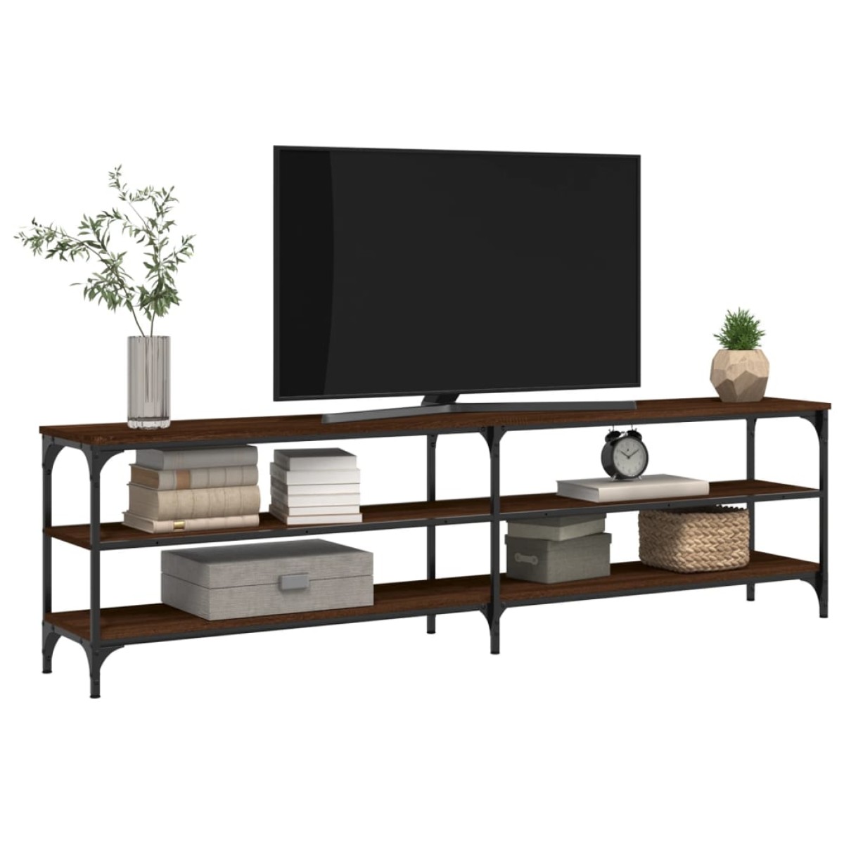 vidaXL Έπιπλο Τηλεόρασης Καφέ Δρυς 180x30x50 εκ. Επεξεργασμένο Ξύλο