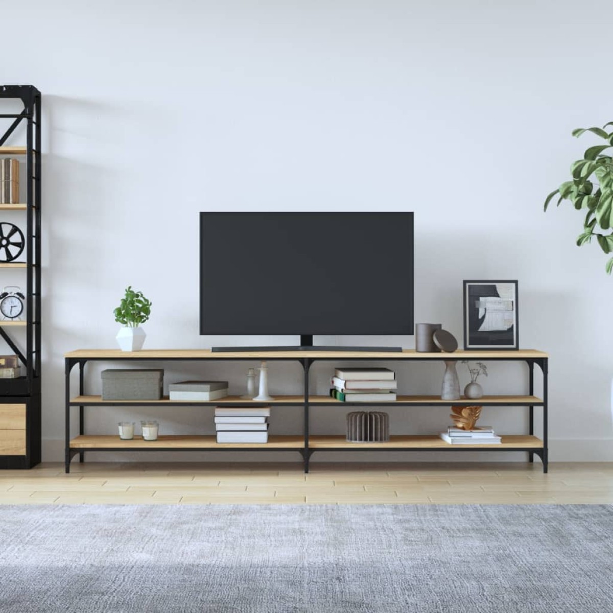 vidaXL Έπιπλο Τηλεόρασης Sonoma Δρυς 200x30x50 εκ. Επεξ. Ξύλο