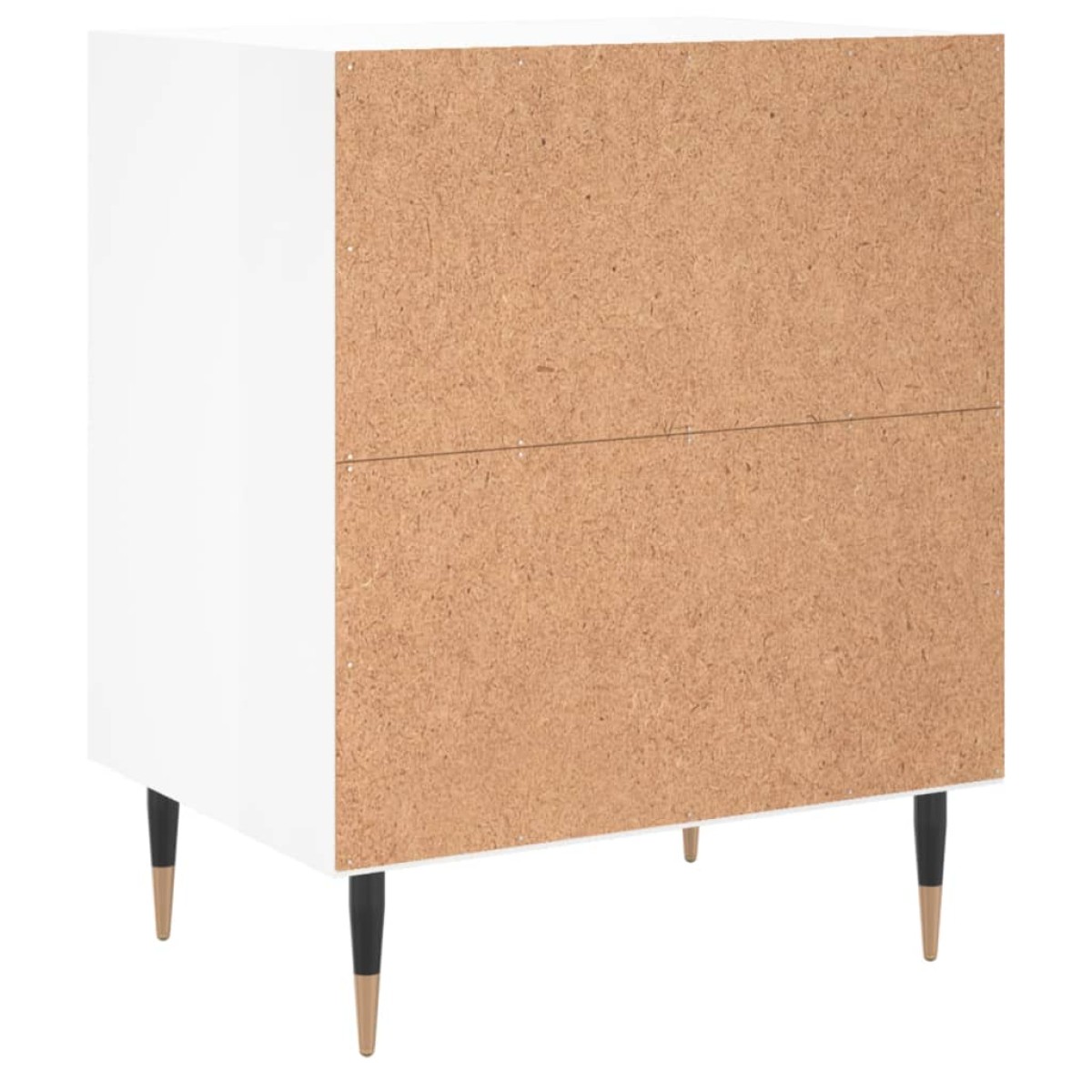vidaXL Κομοδίνα 2 τεμ. Γυαλ. Λευκά 40x30x50 εκ. από Επεξεργασμένο Ξύλο