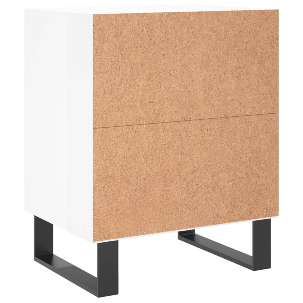 vidaXL Κομοδίνα 2 τεμ. Γυαλ. Λευκά 40x30x50 εκ. από Επεξεργασμένο Ξύλο