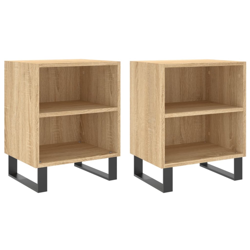 vidaXL Κομοδίνα 2 τεμ. Sonoma Δρυς 40x30x50 εκ. από Επεξεργασμένο Ξύλο