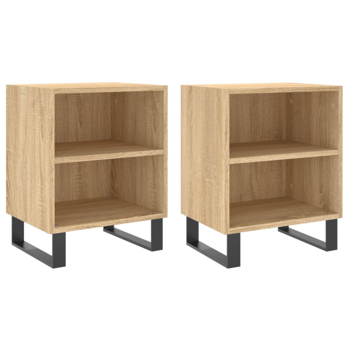 vidaXL Κομοδίνα 2 τεμ. Sonoma Δρυς 40x30x50 εκ. από Επεξεργασμένο Ξύλο