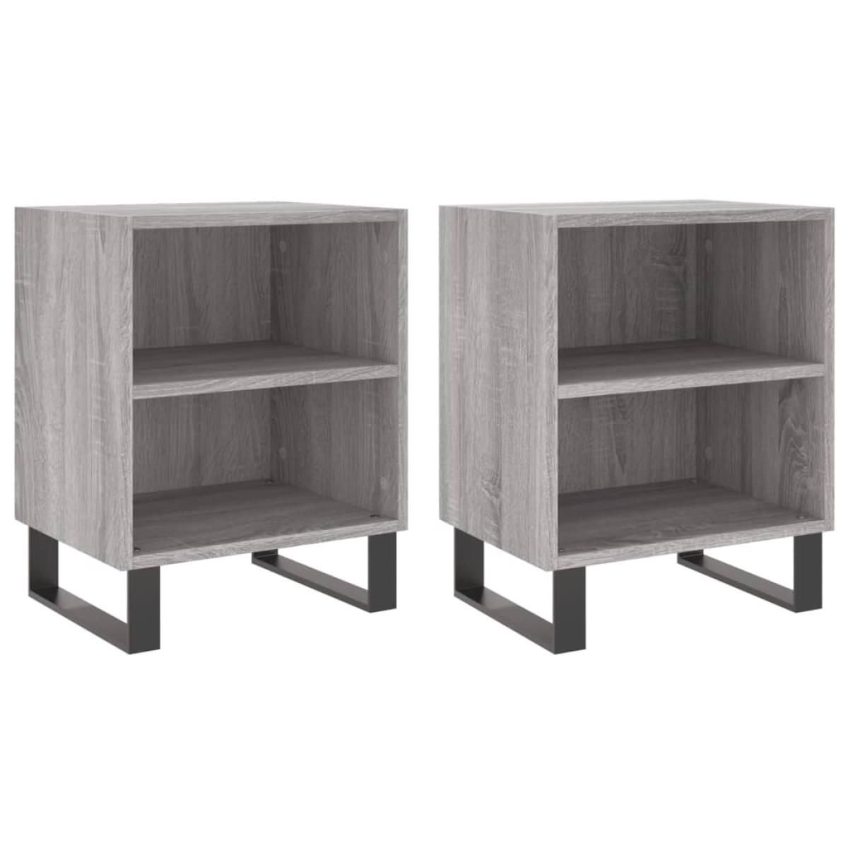 vidaXL Κομοδίνα 2 τεμ. Sonoma Γκρι 40x30x50 εκ. από Επεξεργασμένο Ξύλο