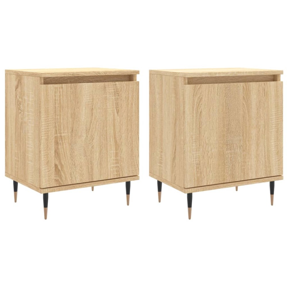 vidaXL Κομοδίνα 2 τεμ. Sonoma Δρυς 40x30x50 εκ. από Επεξεργασμένο Ξύλο