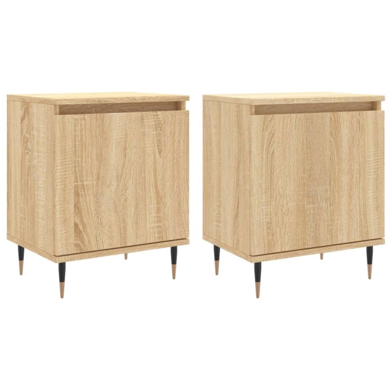 vidaXL Κομοδίνα 2 τεμ. Sonoma Δρυς 40x30x50 εκ. από Επεξεργασμένο Ξύλο
