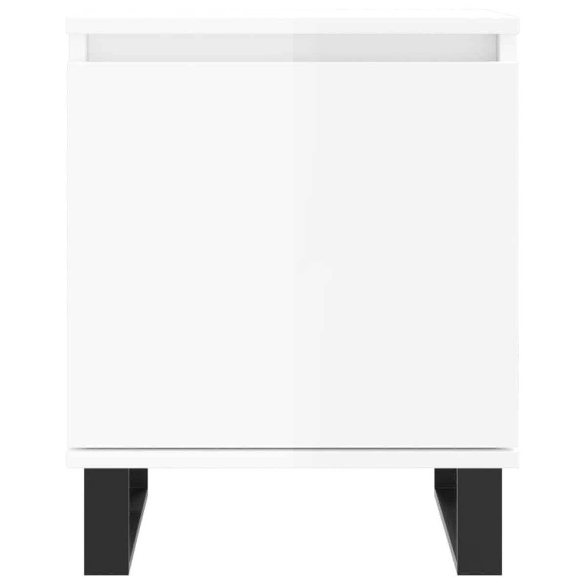 vidaXL Κομοδίνα 2 τεμ. Γυαλ. Λευκά 40x30x50 εκ. από Επεξεργασμένο Ξύλο