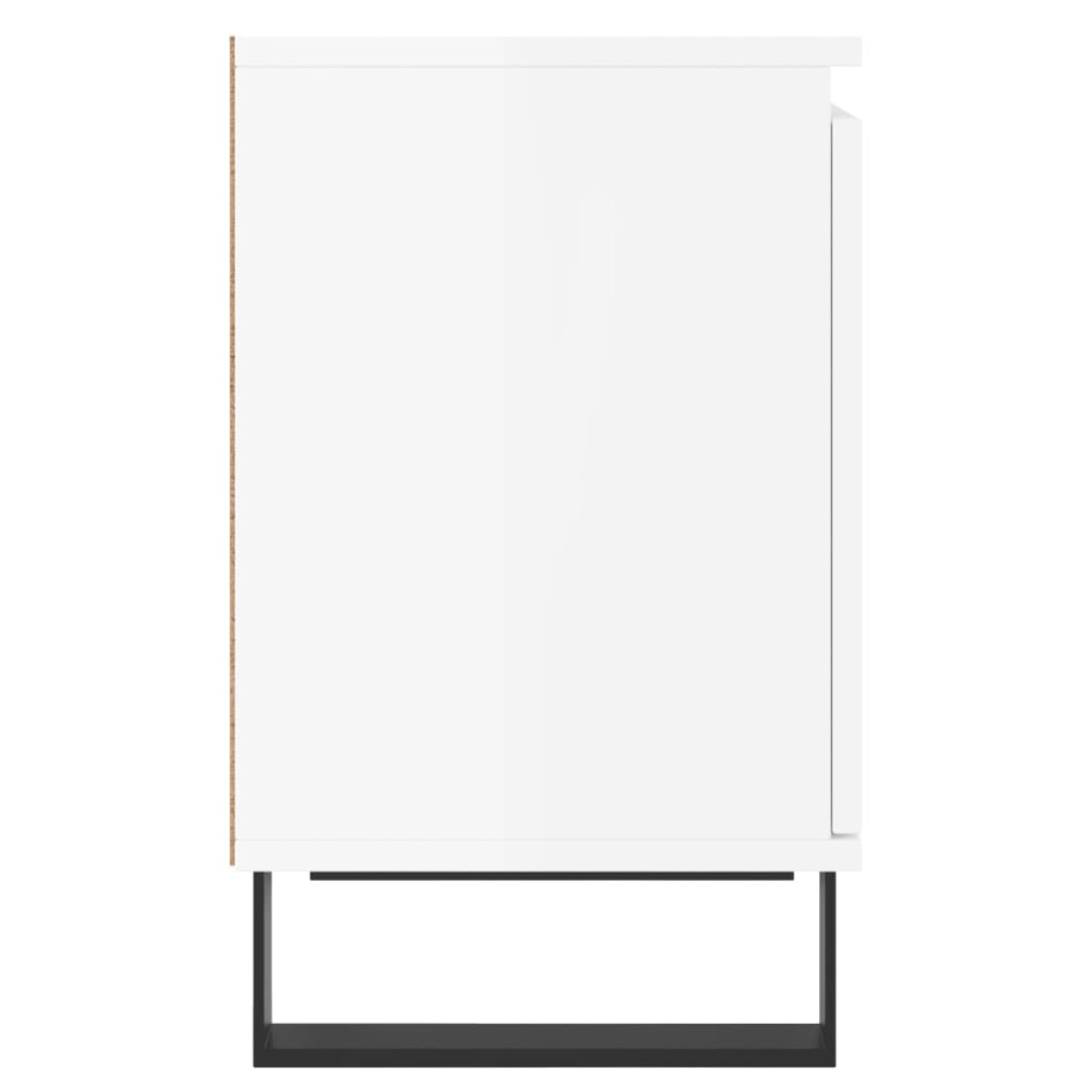 vidaXL Κομοδίνα 2 τεμ. Γυαλ. Λευκά 40x30x50 εκ. από Επεξεργασμένο Ξύλο