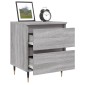 vidaXL Κομοδίνο Γκρι Sonoma 40 x 35 x 50 εκ. από Επεξεργασμένο Ξύλο