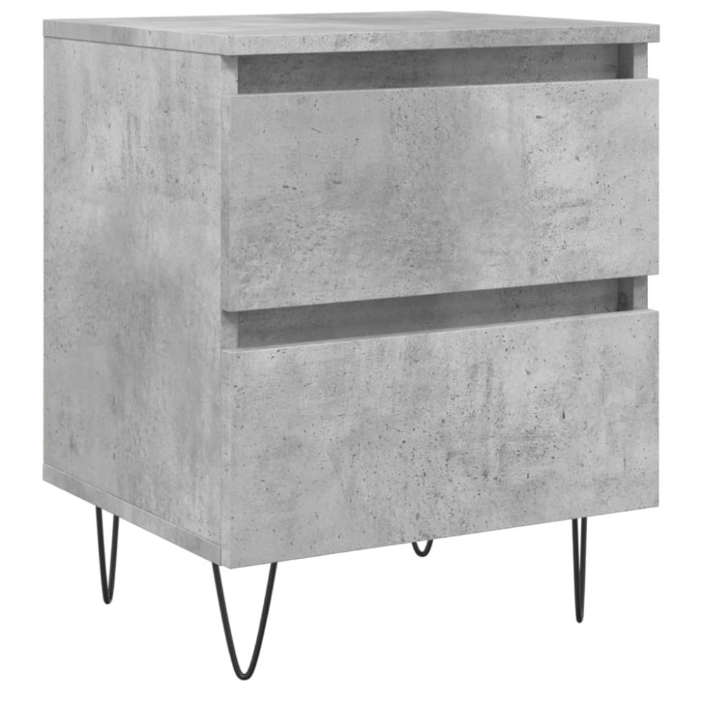 vidaXL Κομοδίνο Γκρι Σκυροδέματος 40x35x50 εκ. από Επεξεργασμένο Ξύλο