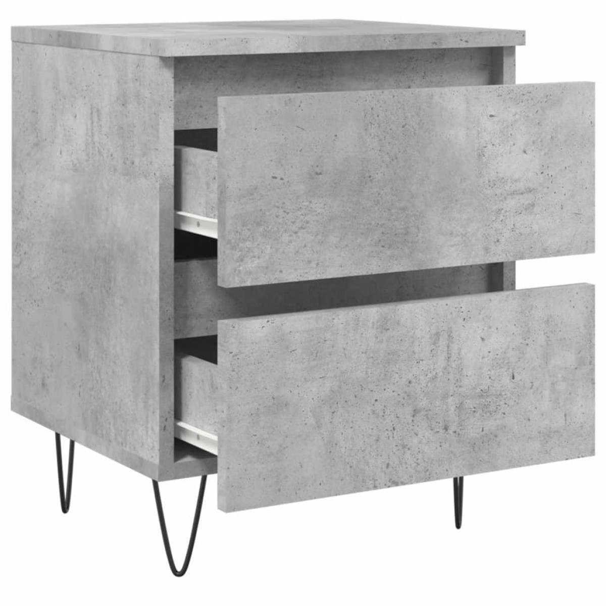 vidaXL Κομοδίνο Γκρι Σκυροδέματος 40x35x50 εκ. από Επεξεργασμένο Ξύλο