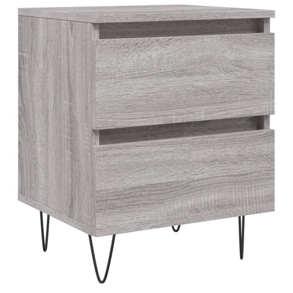 vidaXL Κομοδίνο Γκρι Sonoma 40 x 35 x 50 εκ. από Επεξεργασμένο Ξύλο