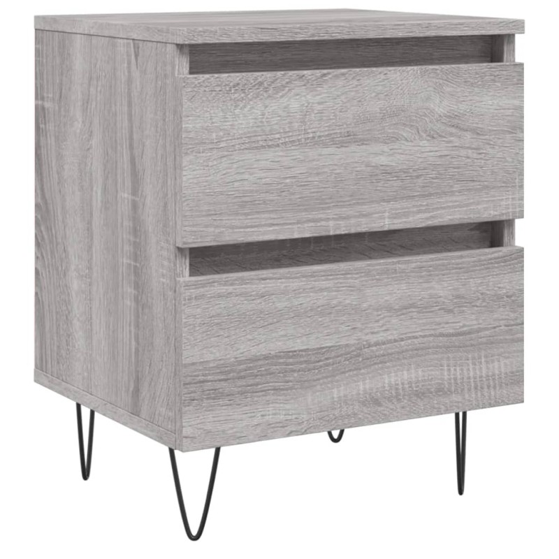 vidaXL Κομοδίνο Γκρι Sonoma 40 x 35 x 50 εκ. από Επεξεργασμένο Ξύλο