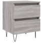 vidaXL Κομοδίνο Γκρι Sonoma 40 x 35 x 50 εκ. από Επεξεργασμένο Ξύλο